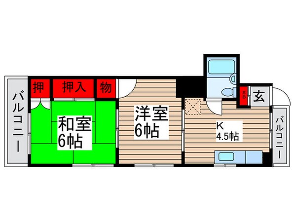 桃林ハイツの物件間取画像